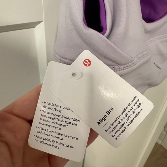 NWT lululemon Align reversible bra | size 6 | magenta - Picture 5 of 6